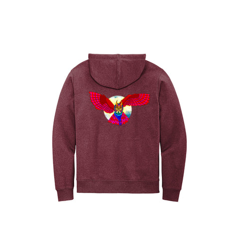 Rainbow Owl Zip Up Re-fleece Recycled Hoodie