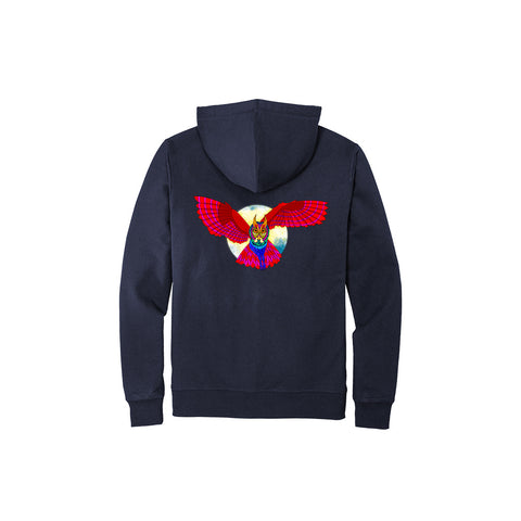 Rainbow Owl Zip Up Re-fleece Recycled Hoodie