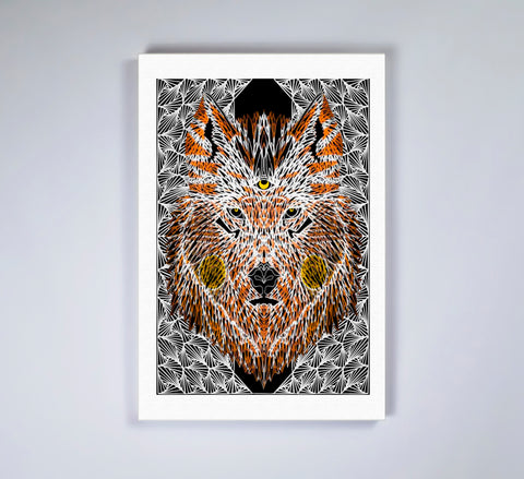 Cosmic Wolf Stretched Canvas Frame