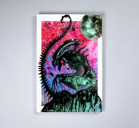 "Xenomorph" Stretched Canvas Frame