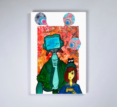 "FLCL" Stretched Canvas Frame