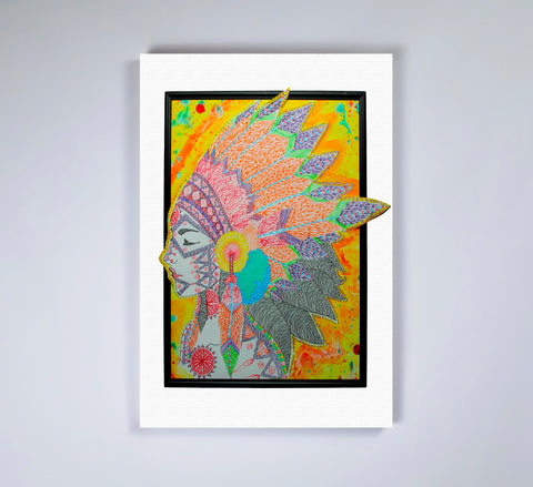 "Sun Goddess" Stretched Canvas Frame