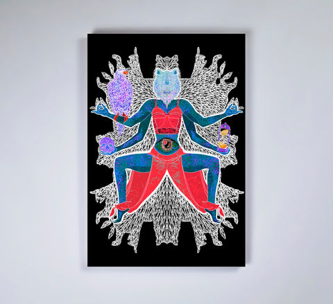 "Time Goddess" Stretched Canvas Frame