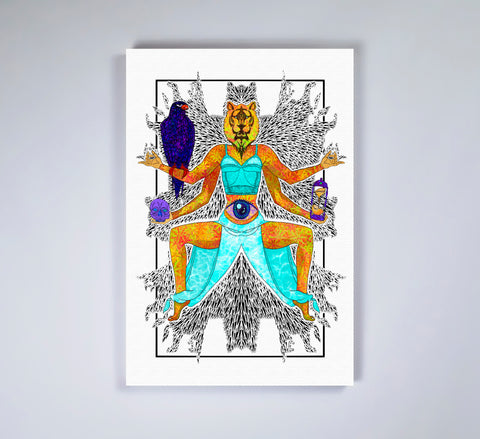 "Time Goddess" Stretched Canvas Frame