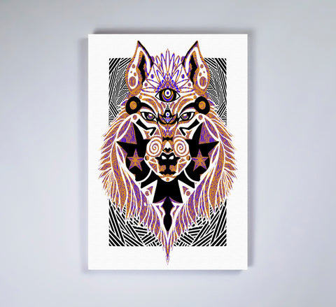 "She Wolf" Stretched Canvas Frame