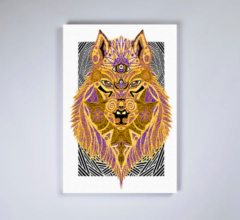 "She Wolf" Stretched Canvas Frame