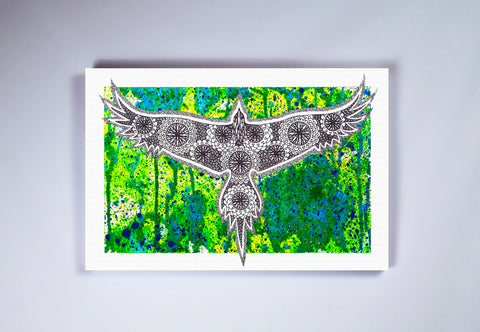 "Highlands Hawk" Stretched Canvas Frame