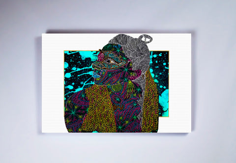 "Cosmic Fet" Stretched Canvas Frame