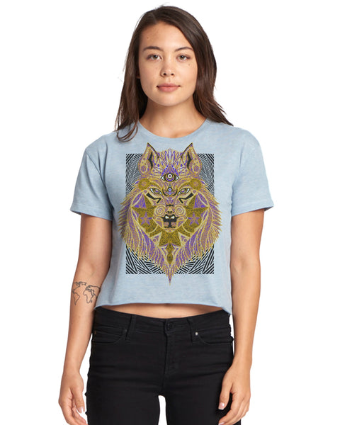 "She Wolf" Short Sleeve Crop