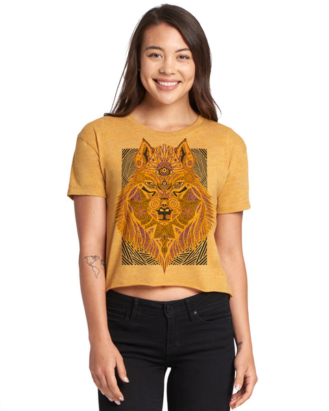 "She Wolf" Short Sleeve Crop