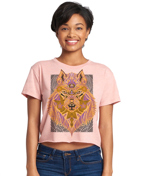 "She Wolf" Short Sleeve Crop