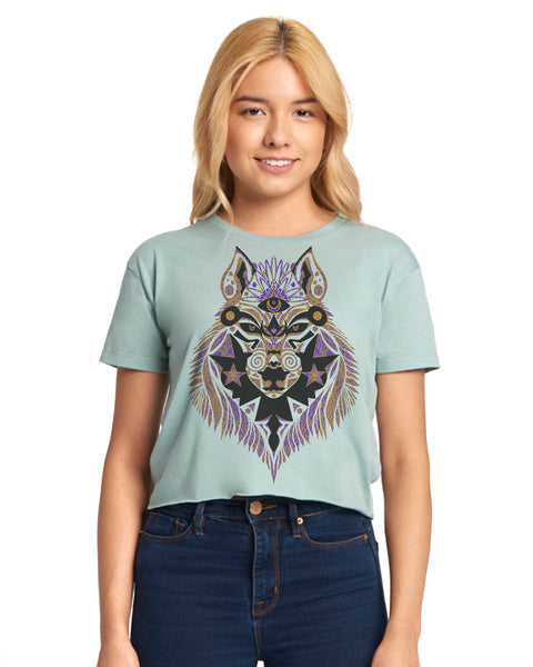 "Dark She Wolf" Short Sleeve Crop